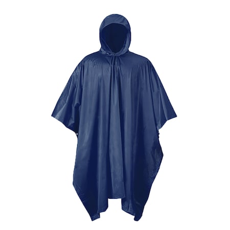 Rps Outdoors RPS TRAVEL/EMERG RAIN PONCHO NAVY BLUE 51-111NB